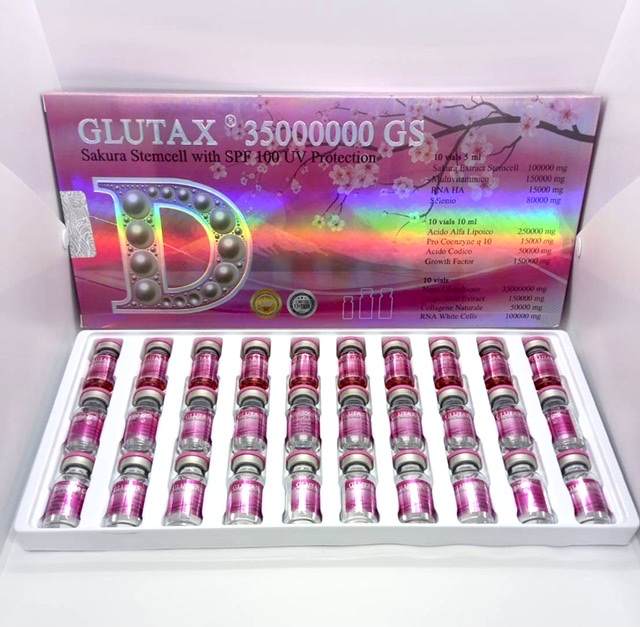 รูปภาพที่1 ของสินค้า :  Glutax 35,000,000GS Sakura stemcell with SPF 100 UV Protection   ขีดสุดของความขาว อมชมพู แบบสาวเอเชียสไตล์ญี่ปุ่นผลิตภัณฑ์ของ Glutax ที่ดีที่สุด ปริมาณกลูต้านาโนถึง 35 ล้านมิลลิกรัมที่สกัดส่วนผสมของเมล็ดซากูระ ที่ชาวญี่ปุ่นเชื่อว่าคือยาอายุวัฒนะ ที่นำมา